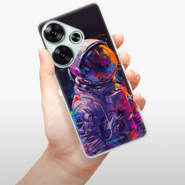 Silikonové pouzdro iSaprio - Xiaomi Poco F6 - Neon Astronaut