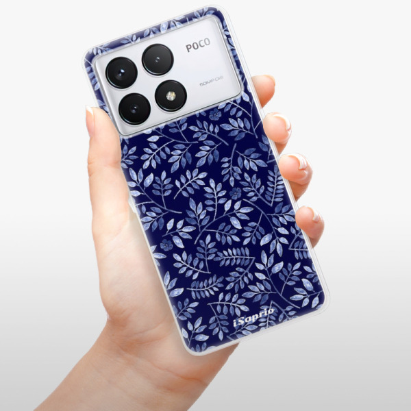 Silikonové pouzdro iSaprio - Xiaomi Poco F6 Pro - Blue Leaves 05