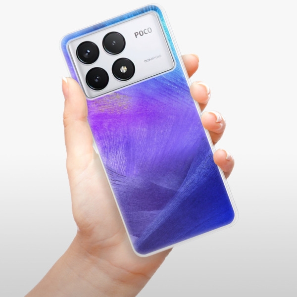 Silikonové pouzdro iSaprio - Xiaomi Poco F6 Pro - Purple Feathers