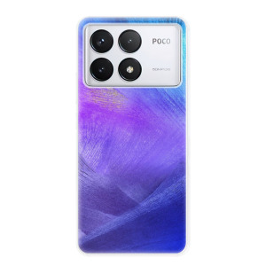 Silikonové pouzdro iSaprio - Xiaomi Poco F6 Pro - Purple Feathers