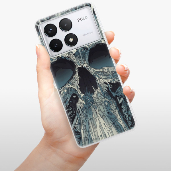 Silikonové pouzdro iSaprio - Xiaomi Poco F6 Pro - Abstract Skull