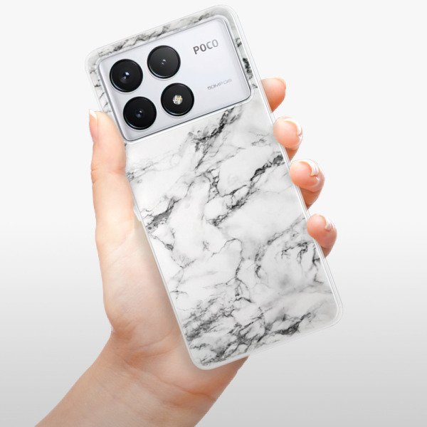 Silikonové pouzdro iSaprio - Xiaomi Poco F6 Pro - White Marble 01