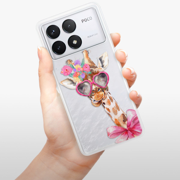 Silikonové pouzdro iSaprio - Xiaomi Poco F6 Pro - Lady Giraffe