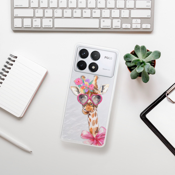 Silikonové pouzdro iSaprio - Xiaomi Poco F6 Pro - Lady Giraffe