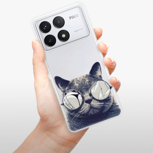 Silikonové pouzdro iSaprio - Xiaomi Poco F6 Pro - Crazy Cat 01