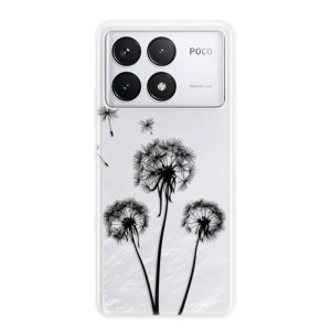 Silikonové pouzdro iSaprio - Xiaomi Poco F6 Pro - Three Dandelions black