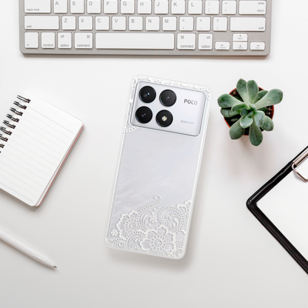 Silikonové pouzdro iSaprio - Xiaomi Poco F6 Pro - White Lace 02