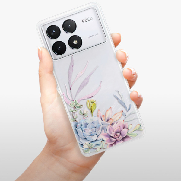 Silikonové pouzdro iSaprio - Xiaomi Poco F6 Pro - Succulent 01