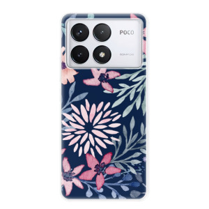 Silikonové pouzdro iSaprio - Xiaomi Poco F6 Pro - Leaves on Blue