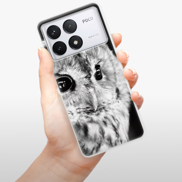 Silikonové pouzdro iSaprio - Xiaomi Poco F6 Pro - BW Owl