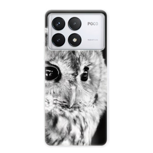 Silikonové pouzdro iSaprio - Xiaomi Poco F6 Pro - BW Owl