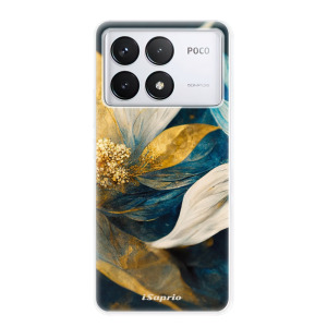 Silikonové pouzdro iSaprio - Xiaomi Poco F6 Pro - Gold Petals