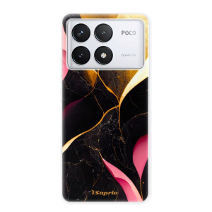 Silikonové pouzdro iSaprio - Xiaomi Poco F6 Pro - Gold Pink Marble