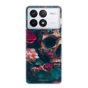Silikonové pouzdro iSaprio - Xiaomi Poco F6 Pro - Skull in Roses