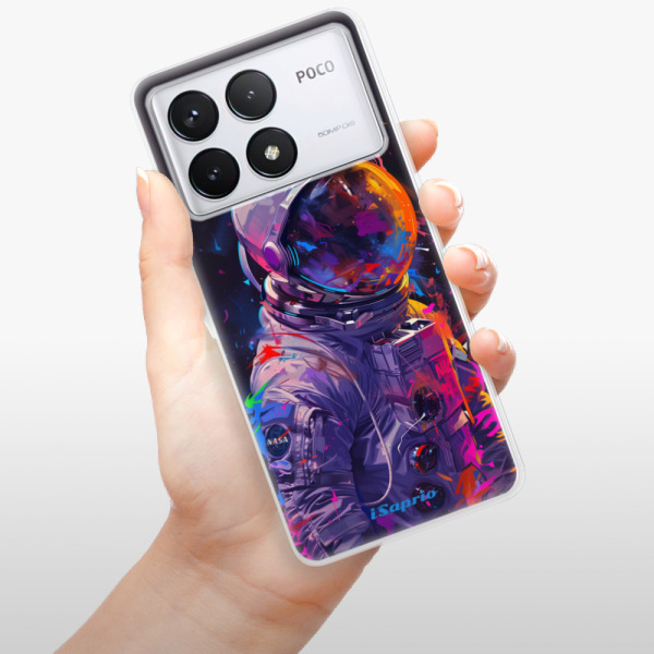 Silikonové pouzdro iSaprio - Xiaomi Poco F6 Pro - Neon Astronaut
