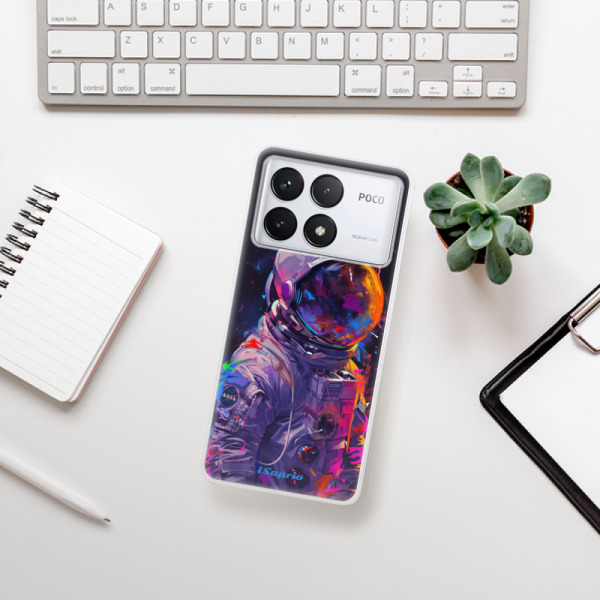 Silikonové pouzdro iSaprio - Xiaomi Poco F6 Pro - Neon Astronaut