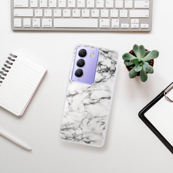 Silikonové pouzdro iSaprio - Vivo V40 SE 4G / 5G - White Marble 01