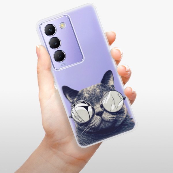 Silikonové pouzdro iSaprio - Vivo V40 SE 4G / 5G - Crazy Cat 01