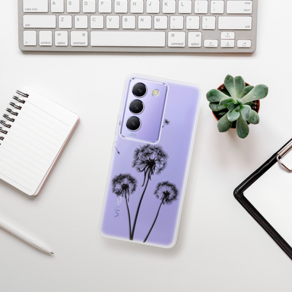 Silikonové pouzdro iSaprio - Vivo V40 SE 4G / 5G - Three Dandelions black