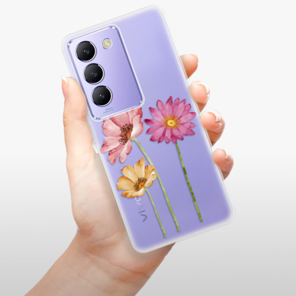 Silikonové pouzdro iSaprio - Vivo V40 SE 4G / 5G - Three Flowers