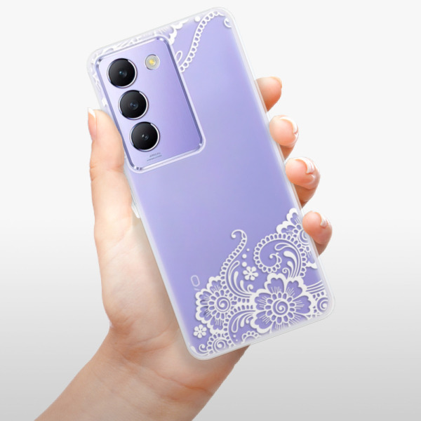 Silikonové pouzdro iSaprio - Vivo V40 SE 4G / 5G - White Lace 02