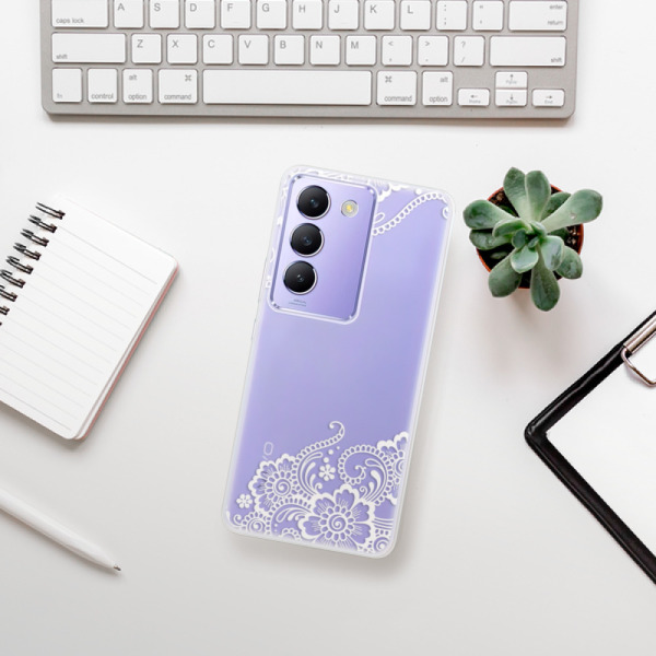 Silikonové pouzdro iSaprio - Vivo V40 SE 4G / 5G - White Lace 02