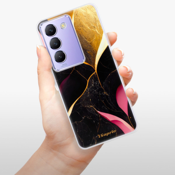 Silikonové pouzdro iSaprio - Vivo V40 SE 4G / 5G - Gold Pink Marble
