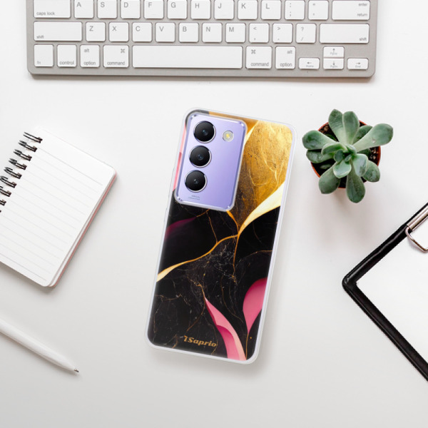 Silikonové pouzdro iSaprio - Vivo V40 SE 4G / 5G - Gold Pink Marble
