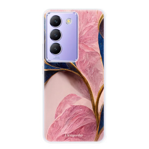 Silikonové pouzdro iSaprio - Vivo V40 SE 4G / 5G - Pink Blue Leaves