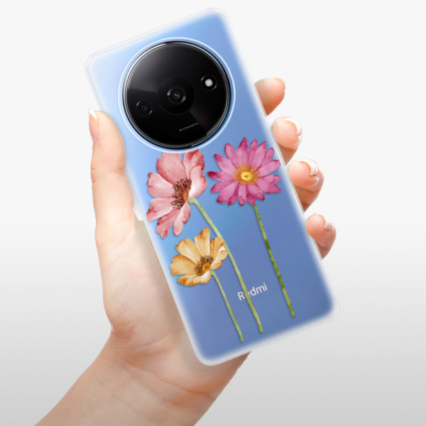 Silikonové pouzdro iSaprio - Xiaomi Redmi A3 - Three Flowers