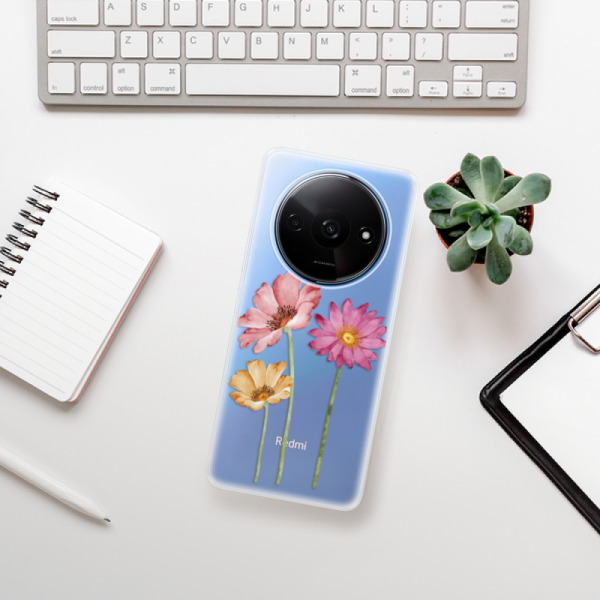 Silikonové pouzdro iSaprio - Xiaomi Redmi A3 - Three Flowers