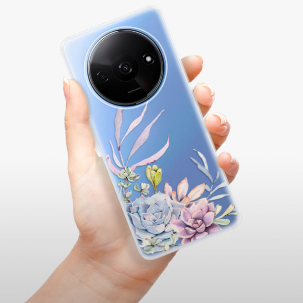 Silikonové pouzdro iSaprio - Xiaomi Redmi A3 - Succulent 01