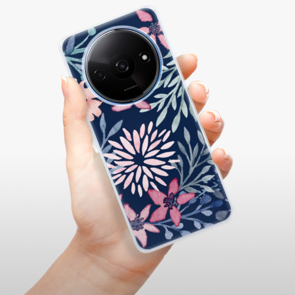 Silikonové pouzdro iSaprio - Xiaomi Redmi A3 - Leaves on Blue