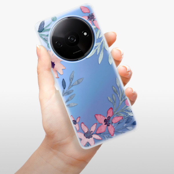 Silikonové pouzdro iSaprio - Xiaomi Redmi A3 - Leaves and Flowers