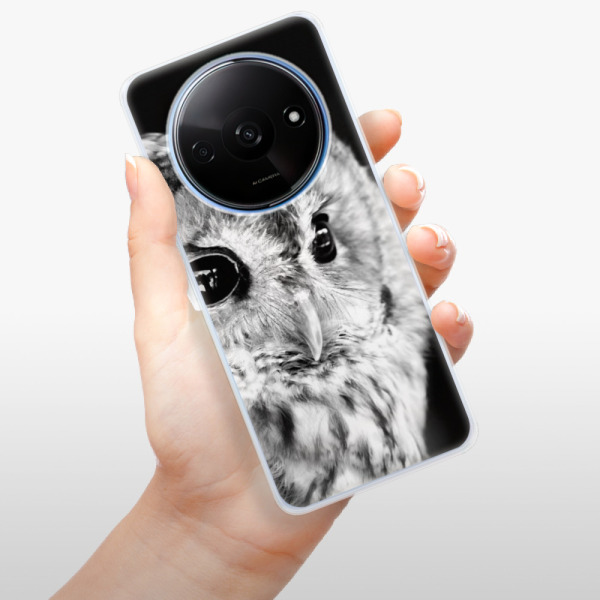 Silikonové pouzdro iSaprio - Xiaomi Redmi A3 - BW Owl