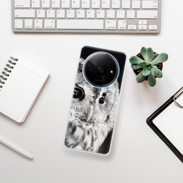 Silikonové pouzdro iSaprio - Xiaomi Redmi A3 - BW Owl