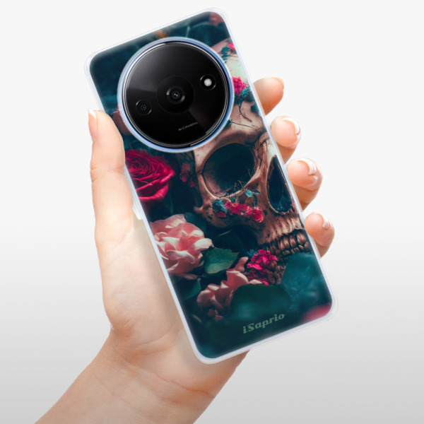 Silikonové pouzdro iSaprio - Xiaomi Redmi A3 - Skull in Roses