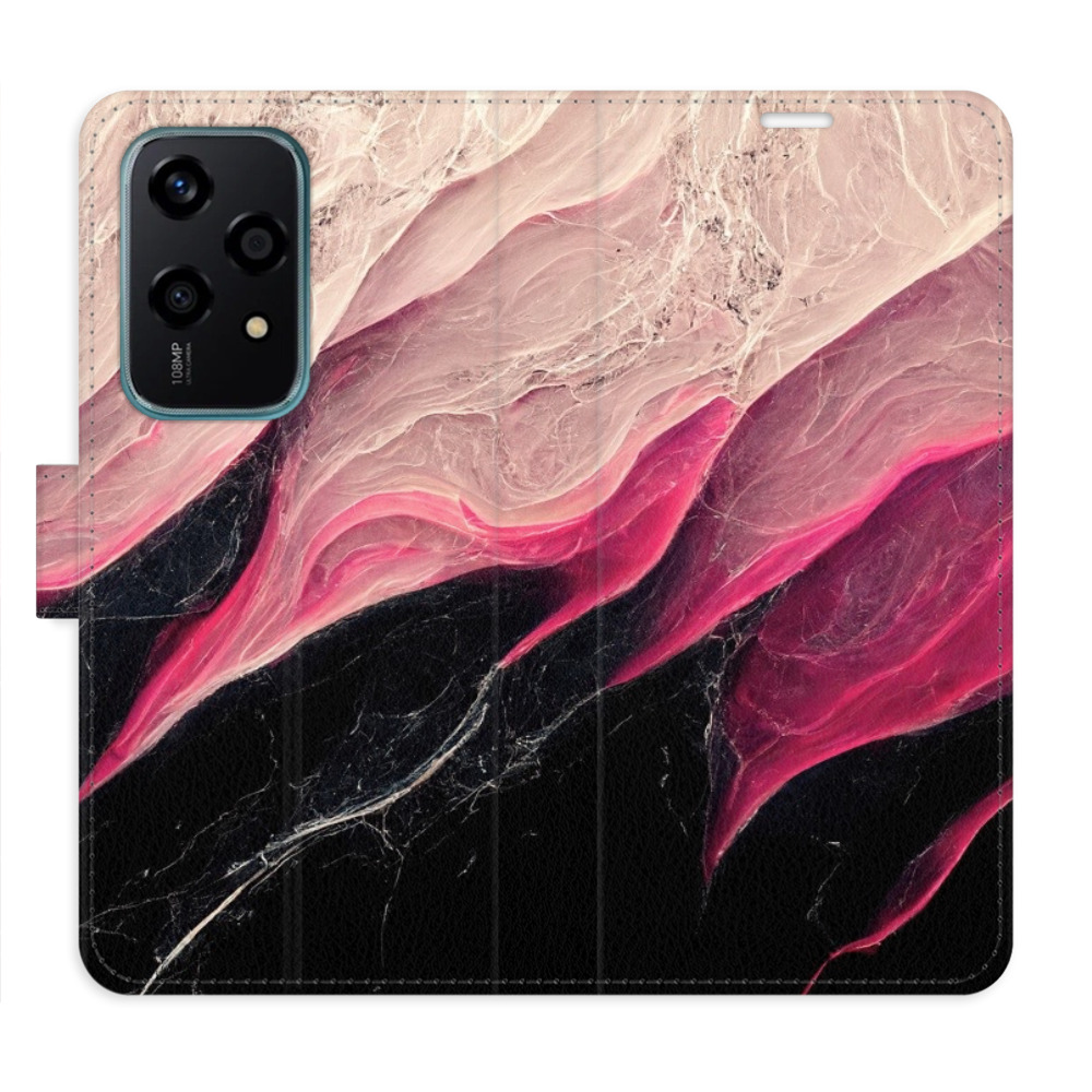 Flip pouzdro iSaprio - Honor 200 Lite - BlackPink Marble - kapsičky na karty