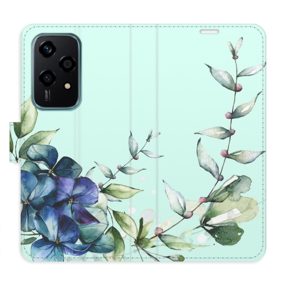 Flip pouzdro iSaprio - Honor 200 Lite - Blue Flowers - kapsičky na karty