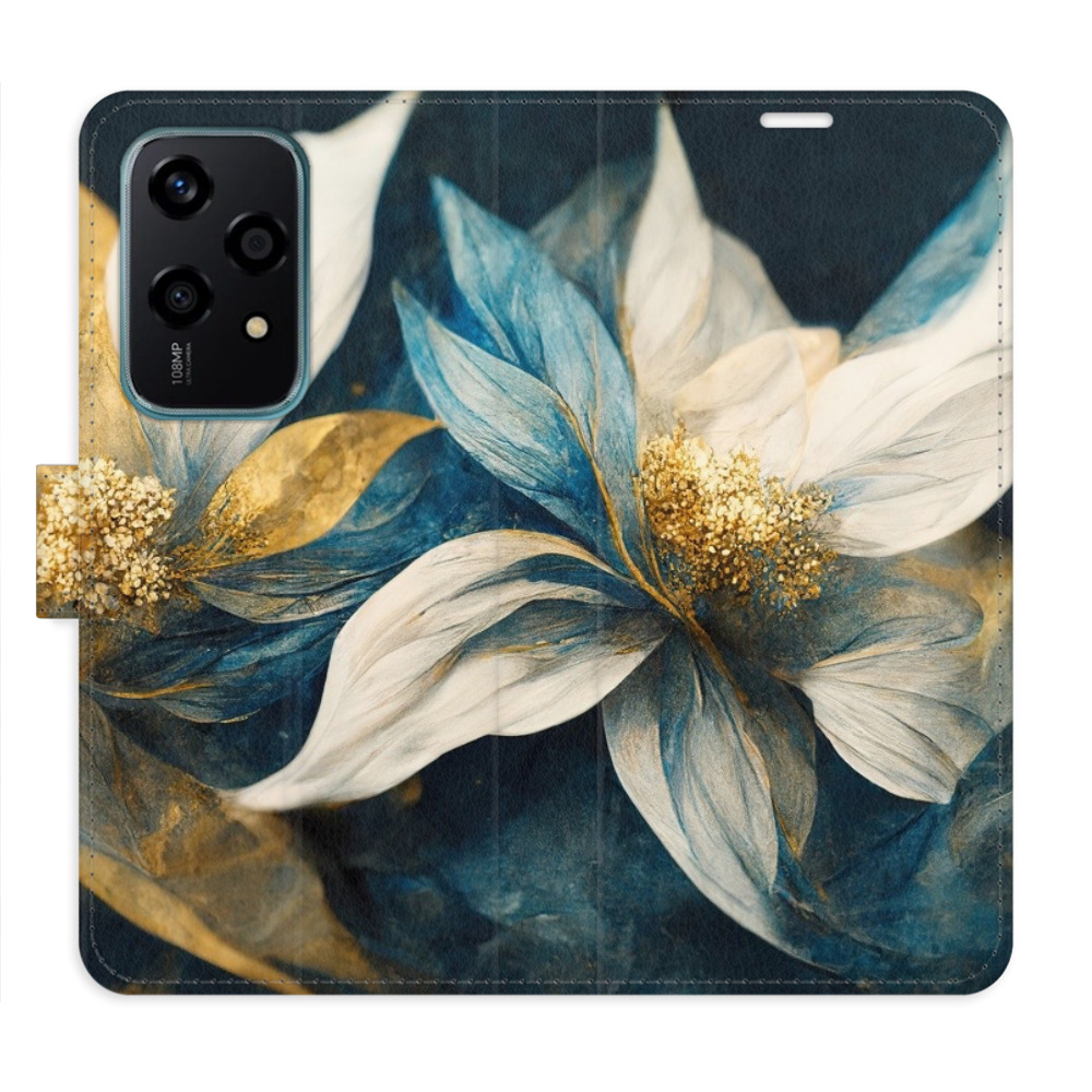 Flip pouzdro iSaprio - Honor 200 Lite - Gold Flowers - kapsičky na karty
