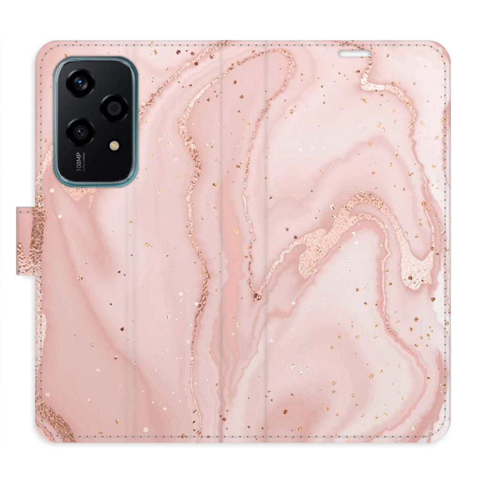 Flip pouzdro iSaprio - Honor 200 Lite - RoseGold Marble - kapsičky na karty