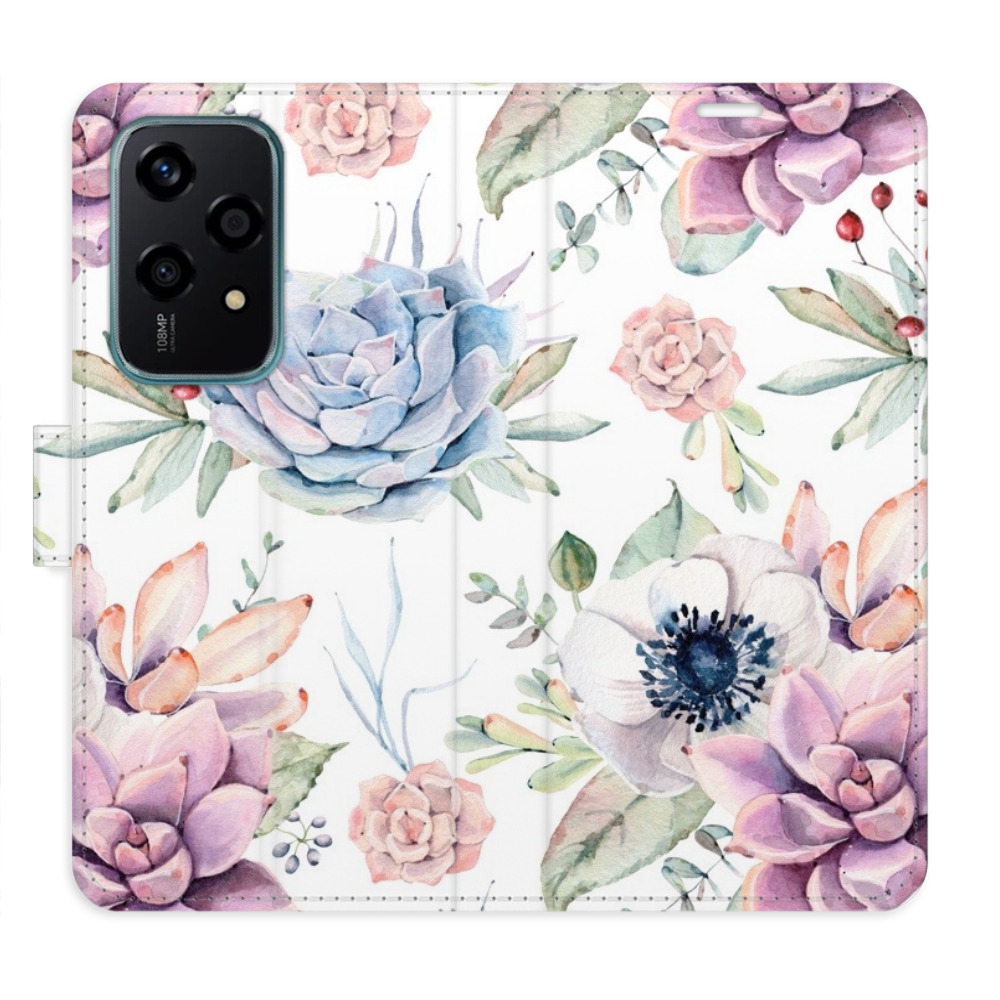 Flip pouzdro iSaprio - Honor 200 Lite - Succulents Pattern - kapsičky na karty