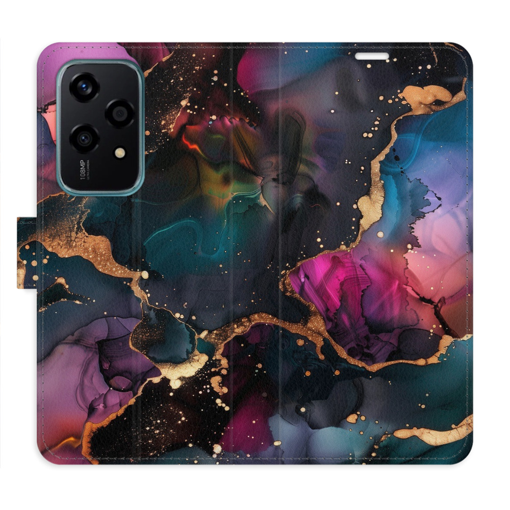 Flip pouzdro iSaprio - Honor 200 Lite - Dark Marble - kapsičky na karty