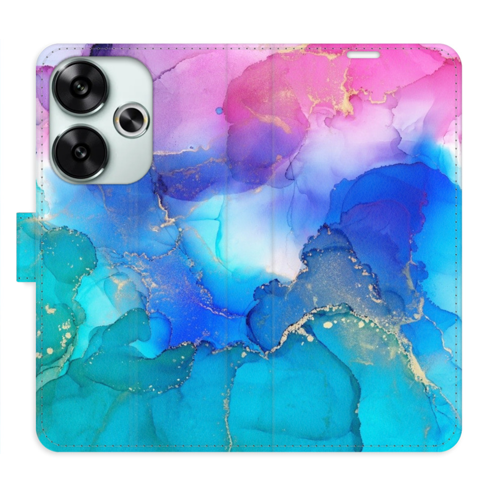 Flip pouzdro iSaprio - Xiaomi Poco F6 - BluePink Paint - kapsičky na karty