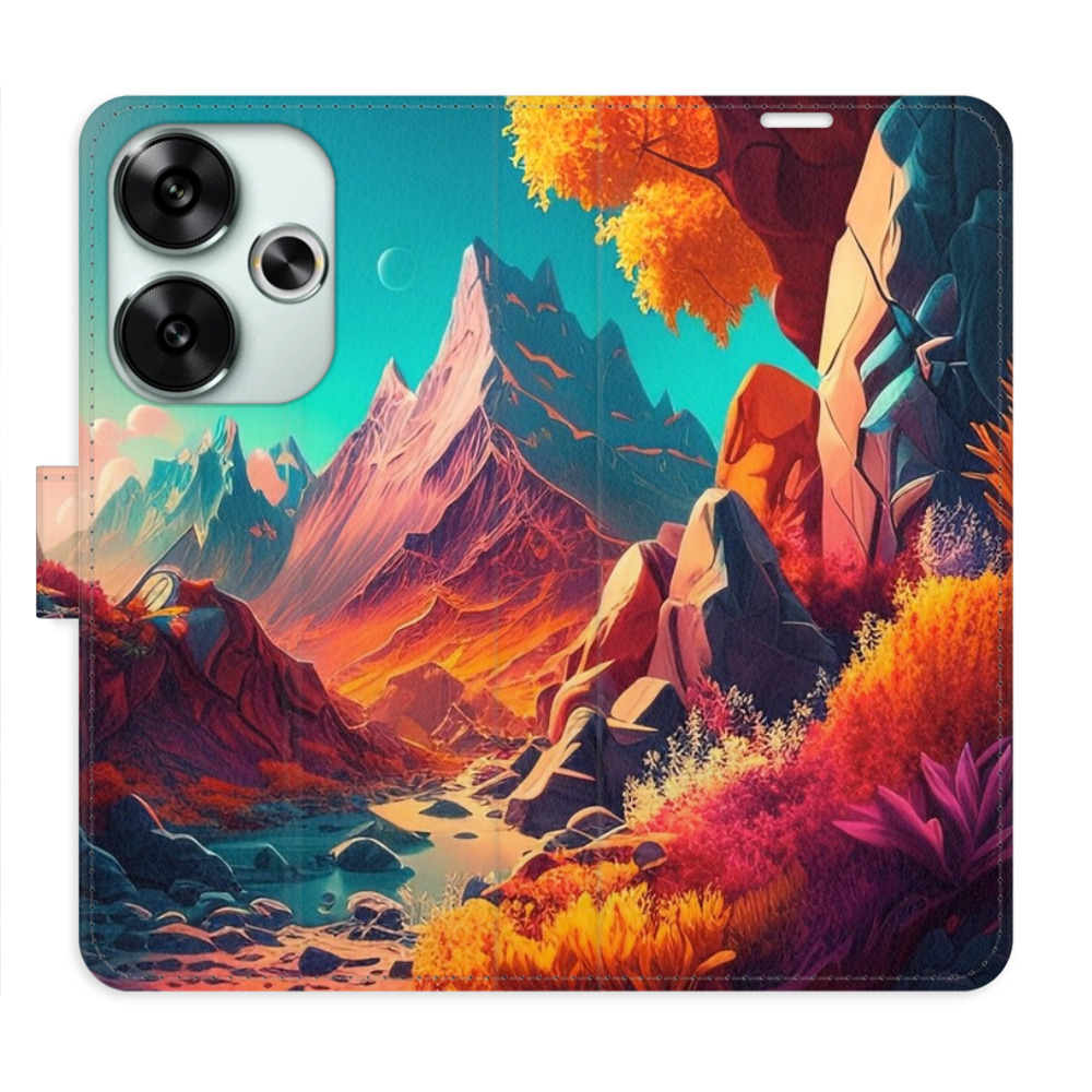Flip pouzdro iSaprio - Xiaomi Poco F6 - Colorful Mountains - kapsičky na karty