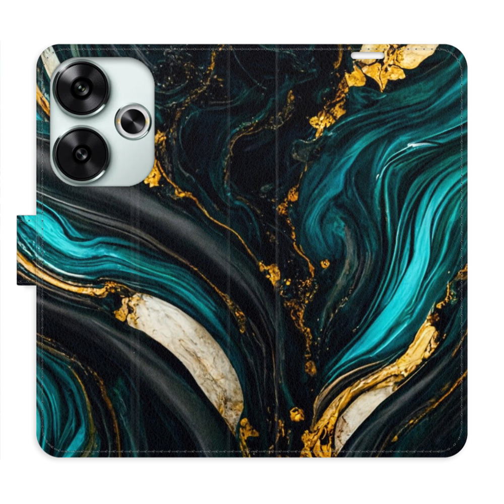 Flip pouzdro iSaprio - Xiaomi Poco F6 - Dark Paint - kapsičky na karty