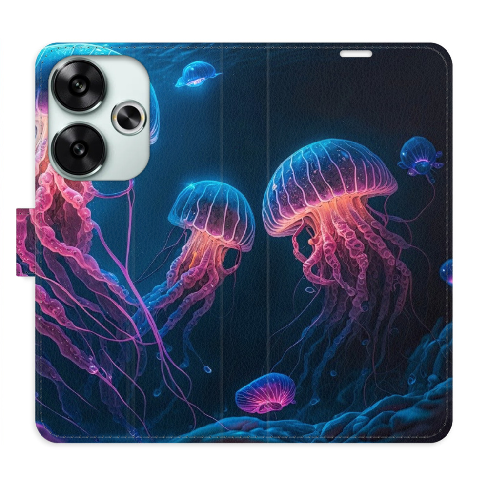 Flip pouzdro iSaprio - Xiaomi Poco F6 - Jellyfish - kapsičky na karty