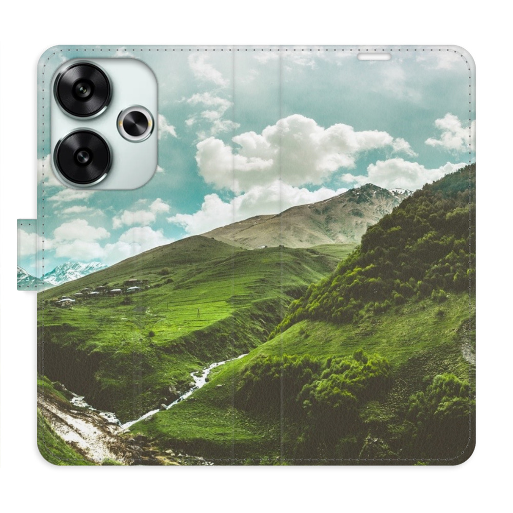Flip pouzdro iSaprio - Xiaomi Poco F6 - Mountain Valley - kapsičky na karty