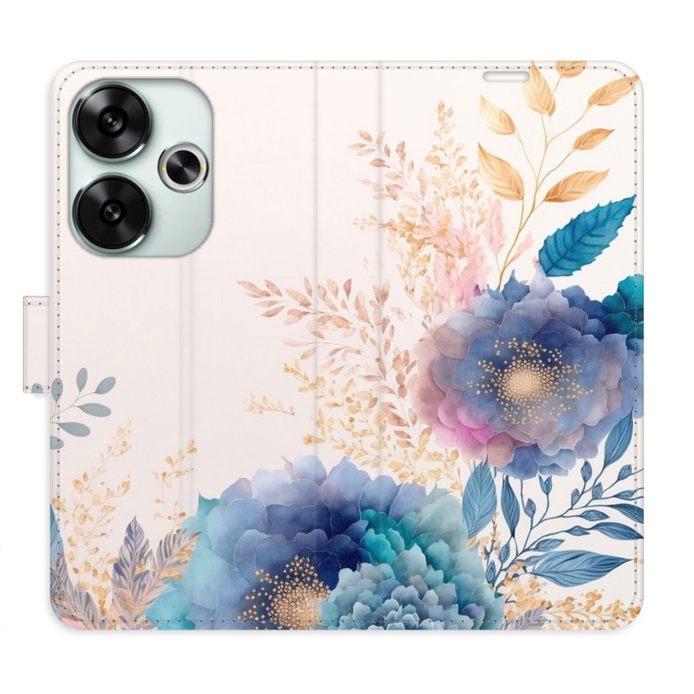 Flip pouzdro iSaprio - Xiaomi Poco F6 - Ornamental Flowers 03 - kapsičky na karty