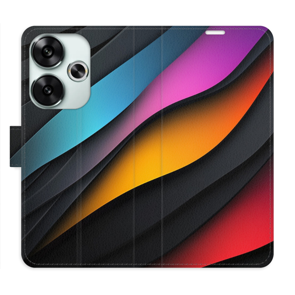 Flip pouzdro iSaprio - Xiaomi Poco F6 - Color Waves - kapsičky na karty